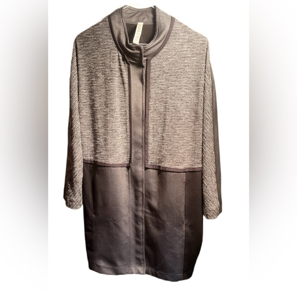 Lululemon Cocoon Car Coat Shine Dot Black Diamond Jacquard Space Dye Blck Coat M - Picture 2 of 4